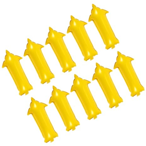 SKISUNO 10 Stück Pfeilballons aus Pe Aluminiumfolie Aufblasbar Gelb Partyballons für Geburtstagsfeiern Hochzeiten und Outdoor Dekoration