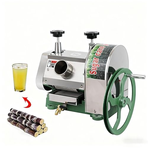 Sugarcane Juicer, Crusher Stainless Steel Three-Roller Sugarcane Mill with Fine Filter And Bronze Faucet Suitable for Fruit Shops Cold Storage Herbal Medicine Shops Restaurants