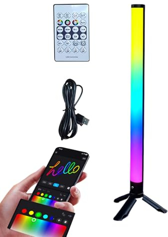 Barra luminosa a LED RGB | Microfono RGB lampada per atmosfera – Luce microfono atmosferica, per camera da, soggiorno, feste, festival, riunioni, retroilluminazione