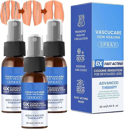 GFOUK VascuCare Vein Healing Spray, Professional Vein Soothingspray, GFOUK VeinGuard Herbal Spray for legs, Natural Varicose Vein Soothing Sprays, For All Skin Types (3 Pcs)