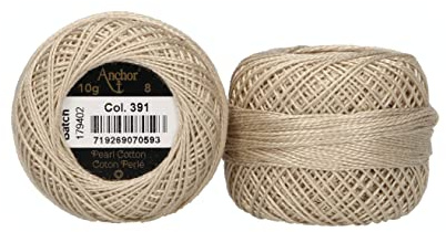 Anchor Perlgarn 8, 4591008-00391, Farbe:grege, Stickgarne