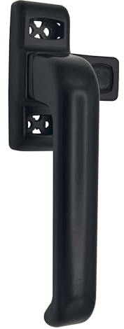 MICEL - 68006 - Cierre a presión en aluminio para puertas, adecuado para la mano izquierda, Negro, 25 x 70 mm.