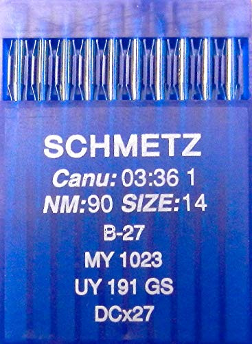 SCHMETZ 10 Rundkolben Nähmaschinen Nadeln System B-27 Industrie St. 90