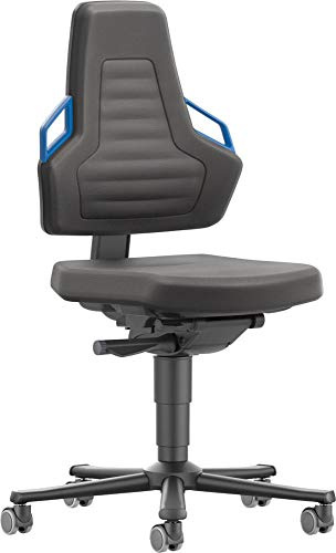 Arbeitsdrehstuhl Nexxit Rl.Supertec-Gewebe schwarz Griff blau 450-600mm BIMOS