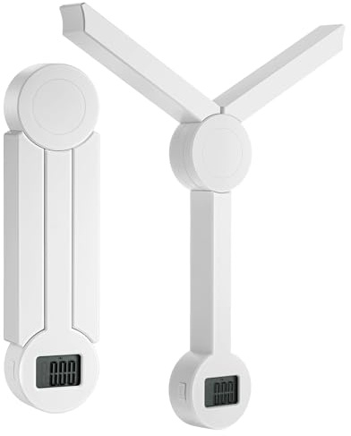 Beewin Balance de cuisine numérique pliable et portable avec écran LCD, mise hors tension automatique et fonctions de tare, pour mesurer l'apport des personnes qui mangent sainement (blanc)