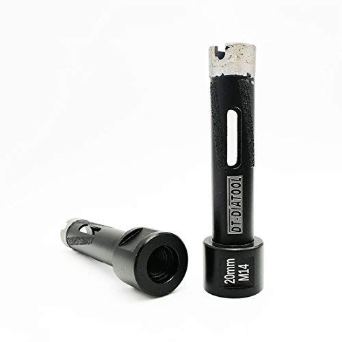 DT-DIATOOL Broca de Diamante 2 Piezas 20mm Sierra de Agujero Soldado con Láser para Hormigón Granito Mármol Piedra