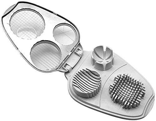 Trancheuse À Oeufs 3 En 1 En Acier Inoxydable, Trancheuse À Oeufs Cuits Manuellement, Taille Libre D'outil De Cuisine Comme Indiqué Sur La Photo