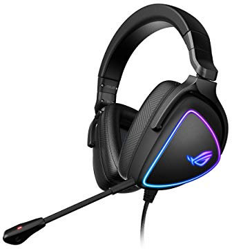 ASUS ROG Delta S Gaming Headset with USB-C | Ai Powered Noise-Canceling Microphone | Over-Ear Headphones for PC, Mac, Nintendo Switch, and Sony Playstation | Ergonomic Design, Black