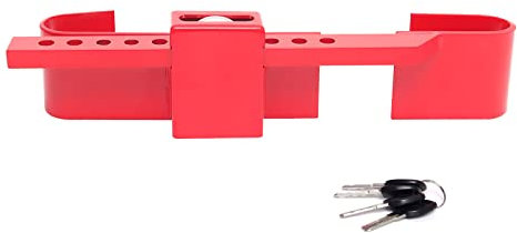 Heavy Duty Steel Cargo Door Lock/Standard Shipping Container Lock with 4 Keys Adjustment Range: 12-1/2 - 18-7/8 Coated with red Color（Keyed Differently）