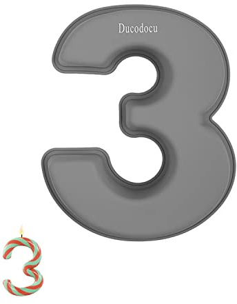 Ducodocu Silicone Cake Pans 3D Large Number Cake Mould Novelty Cake Tins DIY Baking Mold for Birthday Wedding Anniversary 10 inch Number of 3