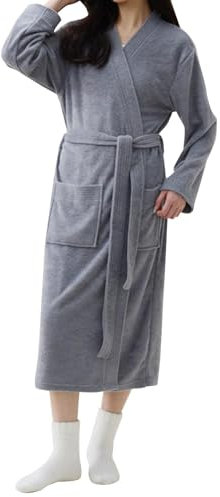 MILAX Damen Morgenmantel Shaggy Lang Flauschig Bademantel Damen Herren Morgenmantel Mit Kapuze Bademantel Damen Nachtwäsche Morgenmantel Kapuzenhandtuch Poncho Für Erwachsene