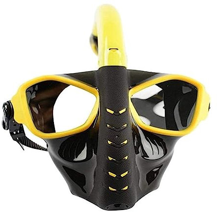 Taucherbrille Tauchmasken, Schnorchelmaske, Schnorchelrohr-Set, Antibeschlag-Tauchbrille Mit Einfachem Atem, Trockenes Schnorchel-Set Tauchmaske (Color : Yellow, Size : 28 * 20 * 12CM)