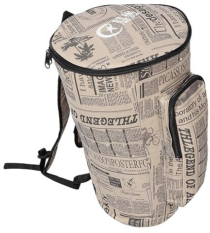 BESTonZON Afrikanischer Trommelkoffer - Afrikanische Trommel Tasche - Handgefertigte Trommel Tasche - Schwamm Djembe - Brown