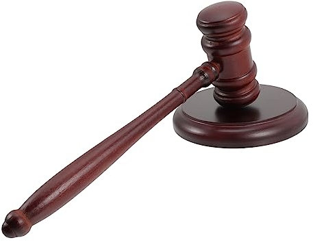 NUOBESTY Richterhammer Aus Massivem Holz Mit Sockel Leichter Handlicher Auktionshammer Für Richter Anwälte Und Auktionen Langlebiger Holzhammer Für Gerichte Und Rollenspiele
