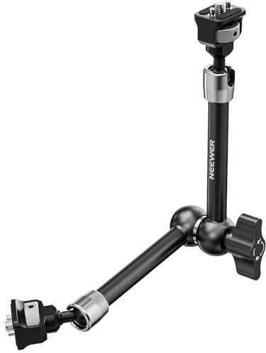 NEEWER Bras Magique articulé de 27,9 cm avec têtes sphériques à 360° et Broches de localisation pour Arri, Support de Moniteur d'appareil Photo avec vis de 6,35 mm pour caméra d'action Reflex