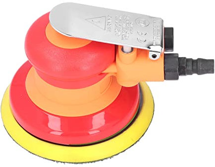 MOZUO 5” Levigatrice Pneumatica in Acciaio Ad Alto Tenore Di Carbonio Kit Di Lucidatura Orbitale Casuale in Acciaio Inox ABS Con Chiave per La Lucidatura Di Lamiere Automobilistich