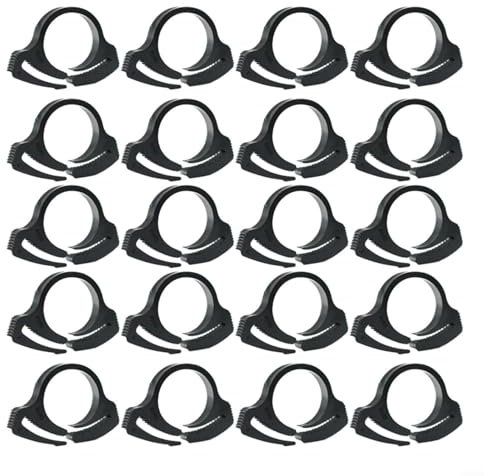Get Organized with a Set of 20 Nylon Snap Fit Plastic Ratchet Clamps for Pipes (φ16mm)
