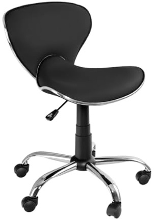 Spacetronik Sattelhocker mit Lehne, Rollhocker Höhenverstellbar 44-53,5 cm, Ergonomischer Arbeitshocker mit Rollen, Verstellbarer Sitzhocker für Salons und den privaten Gebrauch