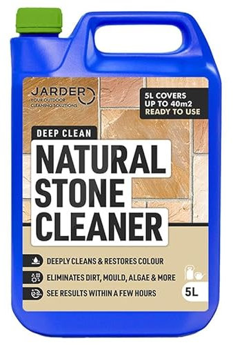 Jarder Natural Stone Cleaner 5L – Removes Dirt, Grime, Algae, Mould, and Black Spots - Restores Colour - Safe on All Stone Types - Deep Cleaning Powerful Formula