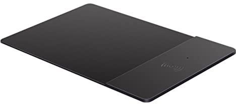 Lurrose Tappetino per Mouse Wireless PU Tappetino Scrivania Elegante per Ufficio e Casa Compatibile Mouse Meccanici e Ottici