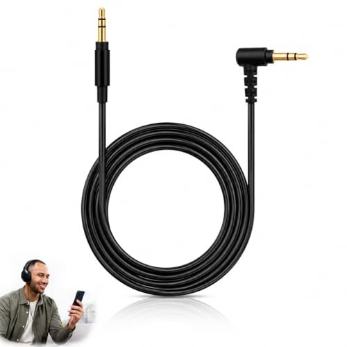 Hawpasy Replacement Audio WH-1000X, WH-1000XM6 Headphone Aux Cable Cord Compatible with 3.5mm Aux Jack Lead, Audio Cord Over-Ear Headphones, Adapter Cable for Music Devices, Smartphones