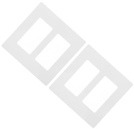 Homoyoyo 2 Piezas Placa Doble sin Tornillos para Interruptor Luz de Plástico Resistente Instalación para Hogar y Oficina Diseño Moderno y Elegante