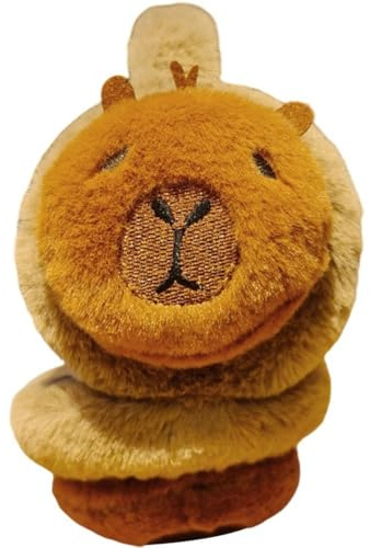 Lipfer Cute Capybara Ear Earmuffs Cartoon Soft Capybara Earflap Plush Winter Earflaps Comfortable Ear Warmer for Women Men Commuting and Outdoor Sports