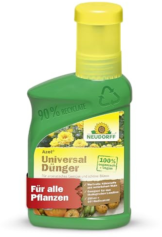 Neudorff Azet UniversalDünger – 100% natürlicher Bio Dünger für alle Pflanzen fördert kräftiges Wachstum, reiche Ernte und üppige Blütenbildung, 250 ml