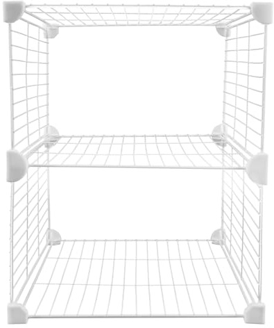 Vaguelly Organizer Metallico per Freezer con Divisori Regolabili Cestelli in Filo d Resistenti al Gelo Separatore Frigorifero per Congelatori Verticali e Pozzetto Ottimizza Spazi e Pulizia