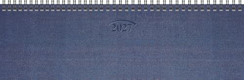 BRUNNEN Querterminbuch Mod. 777 2027 | 326×102 mm, Karton, blau