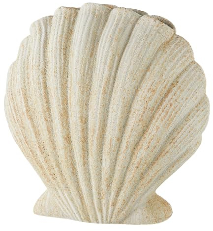 BUTLERS Vase in Muschelform 26 cm Steingut - Coral Coast - Deko-Vase für Trockenblumen & Kunstblumen - Deko für Wohnzimmer & Badezimmer - Esstisch-Dekoration im maritimen Look