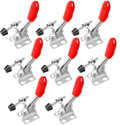 Agmoctz 8Pcs Kniehebelspanner Verstellbare Schnellspann-Druckverschlüsse, 60 Lbs Edelstahl-Horizontalspanner