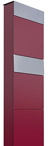 Briefkastenanlage, Design Briefkasten The Box for Two Rot/Edelstahl - Bravios