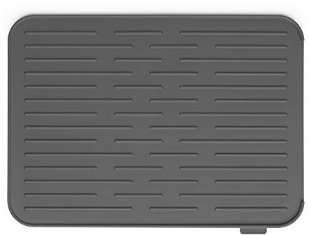 Brabantia Silicone Dish Drying Mat, Steel, Dark Grey, 43.8 x 32.5 x 0.9 cm