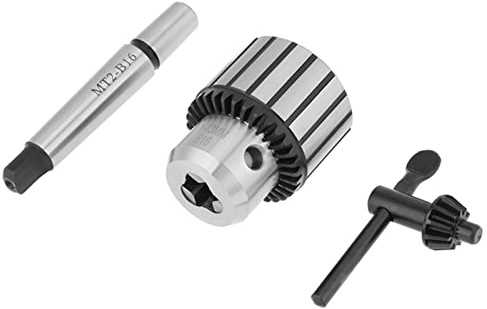 Lathe Drill Chuck 1-13mm Capacity Carbide Steel Arbor Key Type Drill Chuck Mini Lathe Tool for Centering Drilling Tapping Reaming Operation