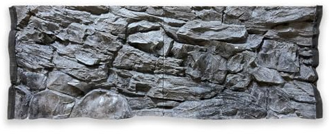 ZooPaul 3D Aquarium Strukturwand grau 150x60 cm