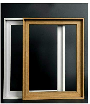 Art DIY Floating Frame for 14X18/35.6X45.7cm Stretched Canvas, 0.6-0.8/1.5-2cm Deep. Picture Wall Décor, White Frame Kit, Cut to Pieces, No Canvas Included}