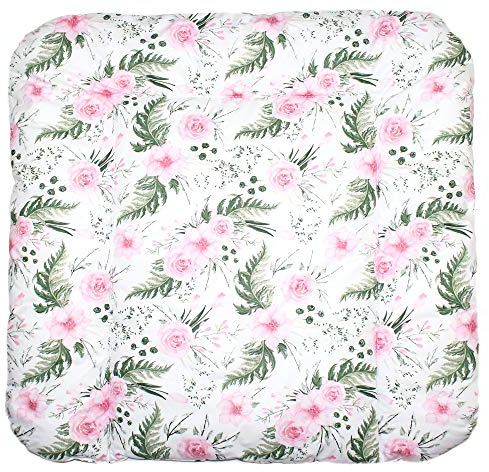 Baby Auflage Wickelauflage - Flowers - 70x50 cm 70x70 cm 70x85 cm Wickeltischauflage (70 x 85 cm)