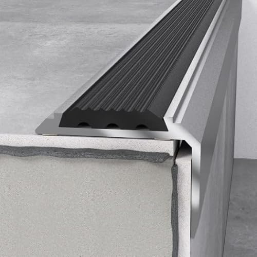 Treppenkantenprofil 46 x 30 x 1200 mm Aluminium Silber PROVISTON