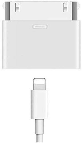 30-poliger auf Lightning-Adapter, Apple MFi-zertifiziert, Lade-Synchronisierungs-Konverter für 30-polige Dockingstationen und mehr, kompatibel mit iPhone 4/4S/iPad/iPod Touch (kein Audio)