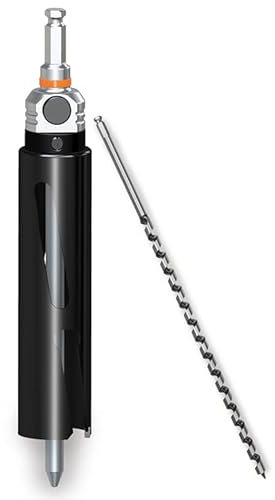 Mandrex | Lochsäge XtraDeep mit 165 mm Schnitttiefe, Hartmetallzähnen & Aufnahme - Tiefschnitt für Holz, MDF & Rigips | Ø 65 mm + Vorbohrer Holz + Führungsstift