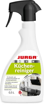 JURGA Küchenreiniger Spraz 0,5 L, Fettlöser Küche, Entfetter, Glasreiniger für Glanz & Suberkeit