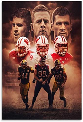 BLIJR Holz Puzzle 200 Teile American-Football-Spieler Derek Watt, JJ Watt, Puzzles für Erwachsene und Kinder anspruchsvoll 200 Piece 13.7x9.8inch(35x25cm) Kein Rahmen