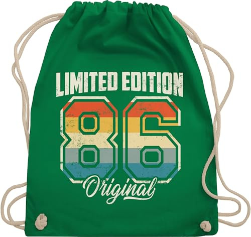 Turnbeutel Rucksack - 40. - Limited Edition 1986 Original I Vierzigster Geburtstag I 40 Geburtstag - Unisize - Grün - geschenkideen für frauen ab geschenkideen+für+frauen+ab+40 40er 1984 beutel