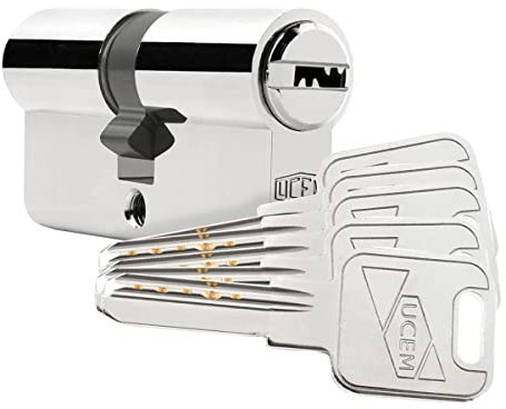 Cilindro de seguridad UCEM 2000s2ln3333ll Europeo Leva Larga 33 x 33 mm Latón