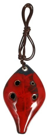 Supvox 6-loch Ocarina Für Anfänger Kreatives Blasinstrument Aus Keramik Für Kinder Und Junge Mädchen Mit Handwerkskunst Und Einzigartigem Blattdesign