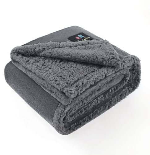 luciphia wasserdichte Hundedecke,Waschbare Decke für Kleine Hunde Katzen | Reversibel, 3-lagig, wasserdichte Schicht Decke, Schutzdecke für Sofa, Couch, Auto, maschinenwaschbar, Zuhause & unterwegs