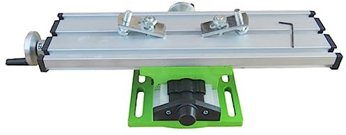Hemobllo Mini Milling Machine Work Table Vise with Cross Slide, Drill Press Vise Quick Release Clamp, Compound 2-Direction Adjustable Bench Drill Accessory for 12.2-3.54 Inch Workstation
