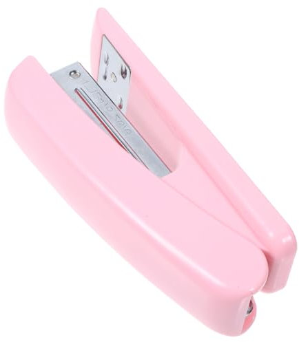 Gogogmee Portable Heftgerät Multifunktionaler Wiederverwendbarer Desktop Hefter Für Büro Und Schule Geeignet Für Heftklammern Süßem Kirschblütenpink Ergonomisch Und Langlebig
