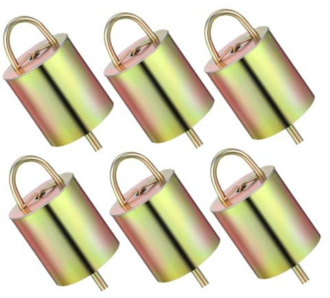 Gogogmee 6stücke Kuhglocken Metall Rustikal Kleine Glocken Für Nutztier Viehglocken Zum Basteln Hängeglocken Für Bauernhof Schafglocke Laute Rufglocke